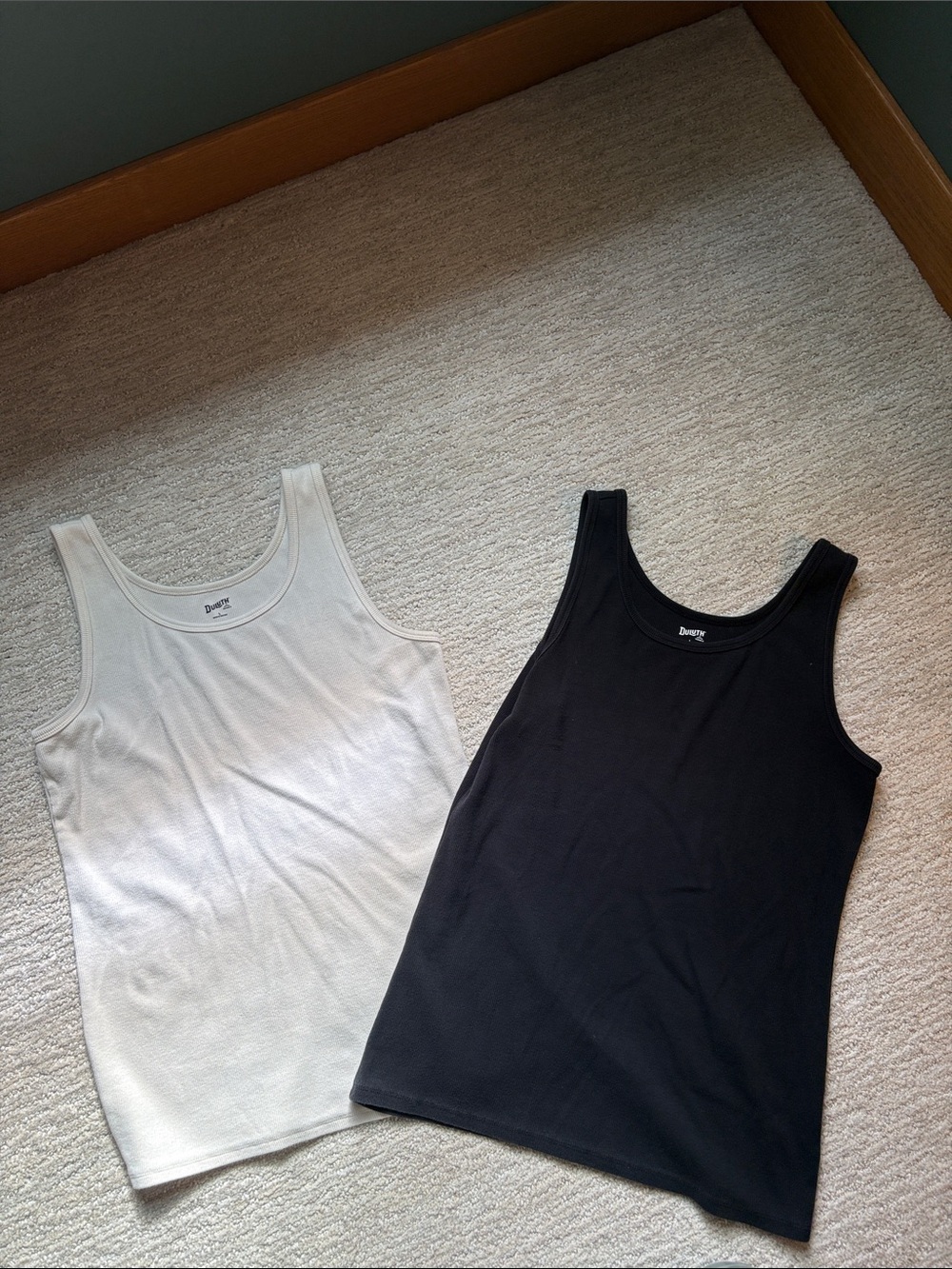 SET OF 2 Duluth No Yank ribbed tanks!